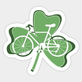 Shamrock White Bicycle Sticker